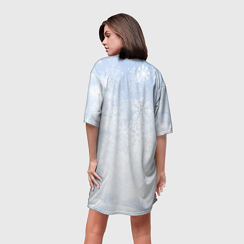 Женская длинная футболка Любимой сестренке - котик / 3D-принт – фото 4