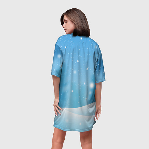 Женская длинная футболка Зайчик с советских открыток / 3D-принт – фото 4