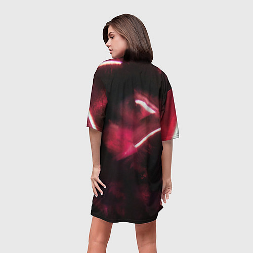 Женская длинная футболка Кибер Сайонара / 3D-принт – фото 4