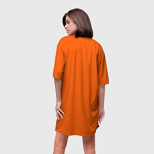 Женская длинная футболка Рыжая лисица / 3D-принт – фото 4
