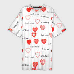 Футболка женская длинная Self love, цвет: 3D-принт