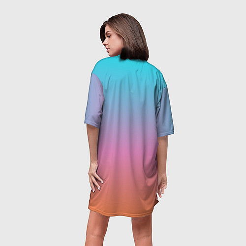 Женская длинная футболка Девушка с фестиваля коачелла / 3D-принт – фото 4