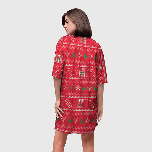 Женская длинная футболка Windows - вязаный свитер / 3D-принт – фото 4