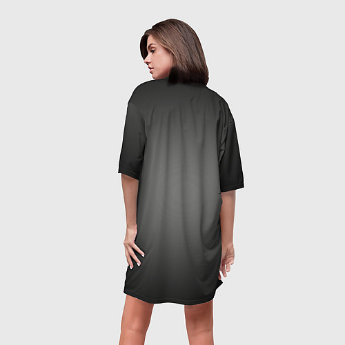 Женская длинная футболка Капибарыня в красном / 3D-принт – фото 4