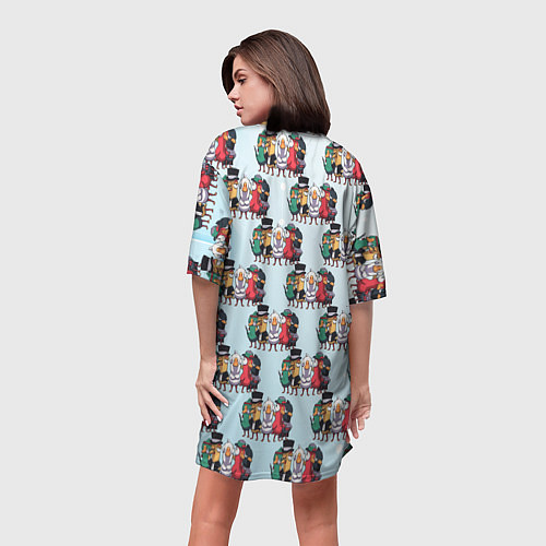 Женская длинная футболка Goose Goose Duck team / 3D-принт – фото 4