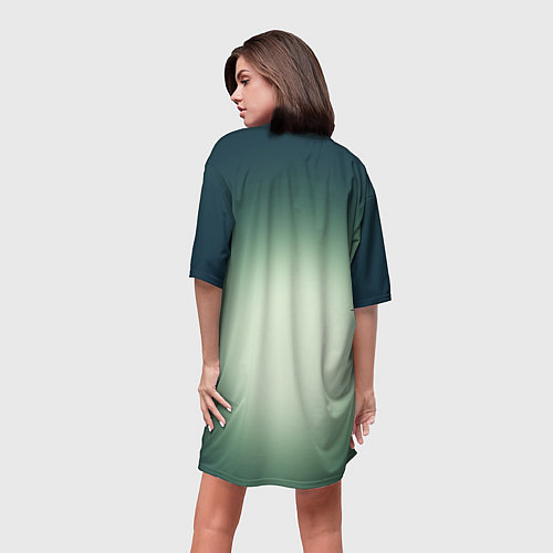Женская длинная футболка Уэнсдэй с пираньями / 3D-принт – фото 4