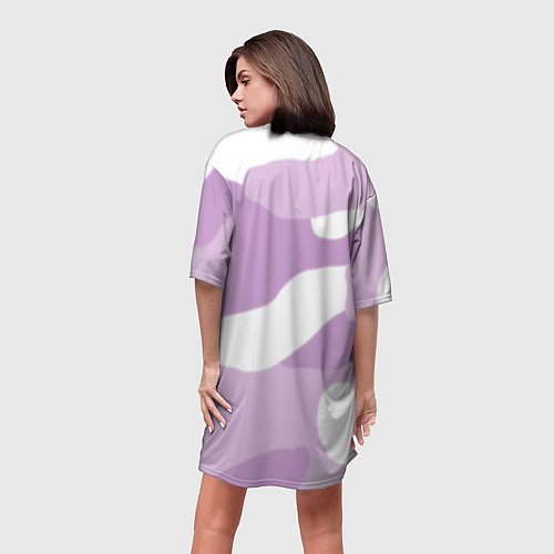 Женская длинная футболка Сова в камуфляже / 3D-принт – фото 4