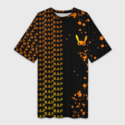 Футболка женская длинная B A P half pattern, цвет: 3D-принт