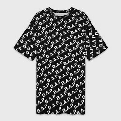 Футболка женская длинная B A P black n white pattern, цвет: 3D-принт