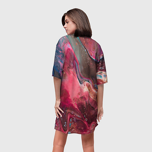 Женская длинная футболка Горный минерал / 3D-принт – фото 4