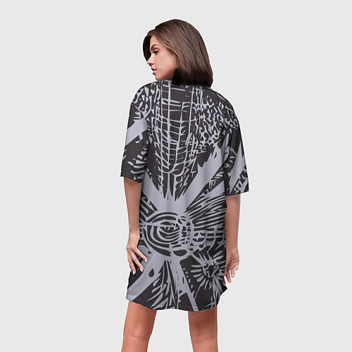 Женская длинная футболка Графическая фантазия абстракт / 3D-принт – фото 4