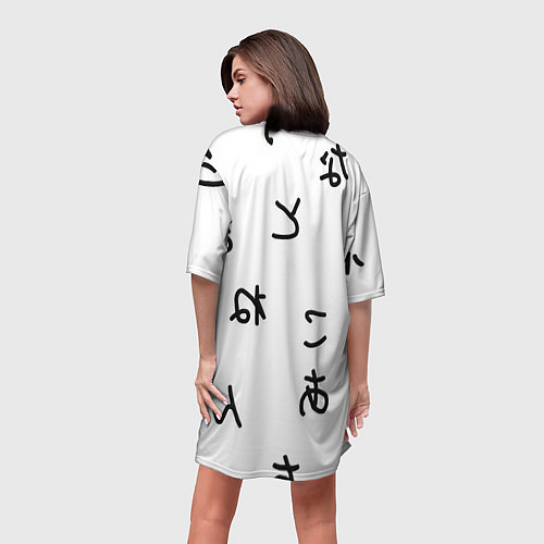 Женская длинная футболка Человек-бензопила Пауэр на корточках / 3D-принт – фото 4