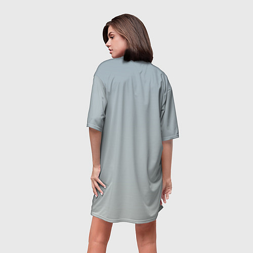 Женская длинная футболка Енот в пальто / 3D-принт – фото 4