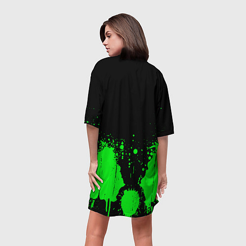 Женская длинная футболка Stalker clear sky radiation / 3D-принт – фото 4