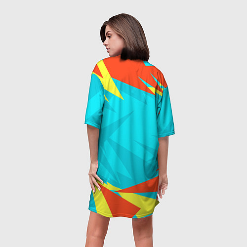 Женская длинная футболка Кот Фамильяр - Hi-Fi-Rush / 3D-принт – фото 4