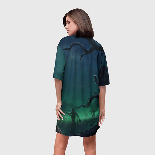 Женская длинная футболка Страшный граф Хомякула / 3D-принт – фото 4