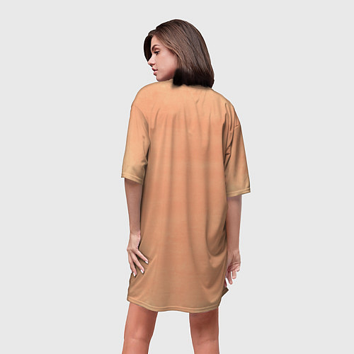 Женская длинная футболка Милая лиса / 3D-принт – фото 4