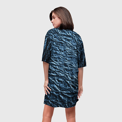 Женская длинная футболка Текстура мятой бумаги / 3D-принт – фото 4