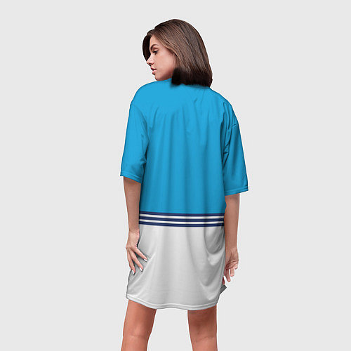 Женская длинная футболка ВМФ - военно-морской флот / 3D-принт – фото 4