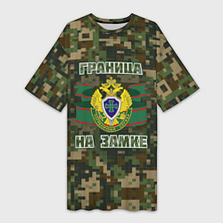 Женская длинная футболка Граница на замке День пограничника Overprint