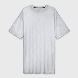 Женская длинная футболка Волны светло-серый