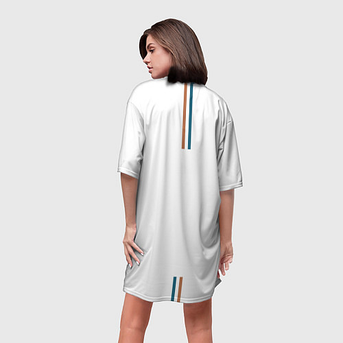 Женская длинная футболка Форма Team Vitality white / 3D-принт – фото 4
