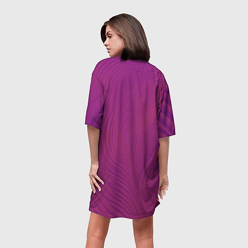 Женская длинная футболка Фантазия в пурпурном / 3D-принт – фото 4