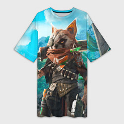 Женская длинная футболка Biomutant