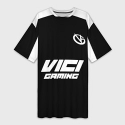 Футболка женская длинная Форма Vici Gaming black, цвет: 3D-принт