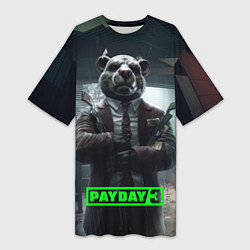 Женская длинная футболка Payday 3 dog