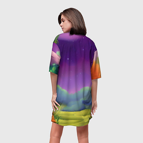 Женская длинная футболка Флаттершай / 3D-принт – фото 4