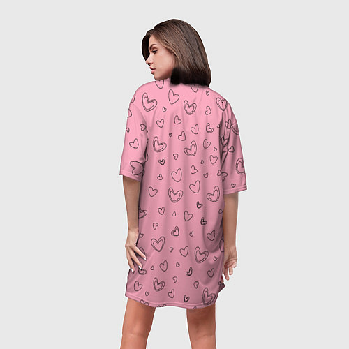 Женская длинная футболка Blackpink силуэт / 3D-принт – фото 4