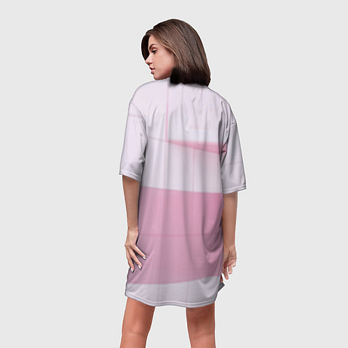 Женская длинная футболка Rose Black pink / 3D-принт – фото 4