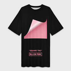 Женская длинная футболка Blackpink Square two