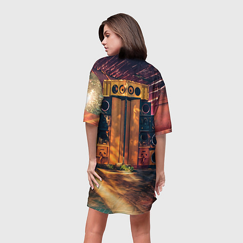 Женская длинная футболка Blackpink girls poster / 3D-принт – фото 4