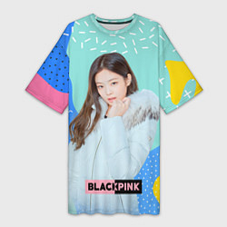 Женская длинная футболка Blackpink winter style