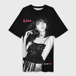 Футболка женская длинная Blackpink lovely Lisa, цвет: 3D-принт