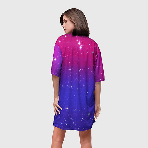 Женская длинная футболка Daft Punk Discovery / 3D-принт – фото 4