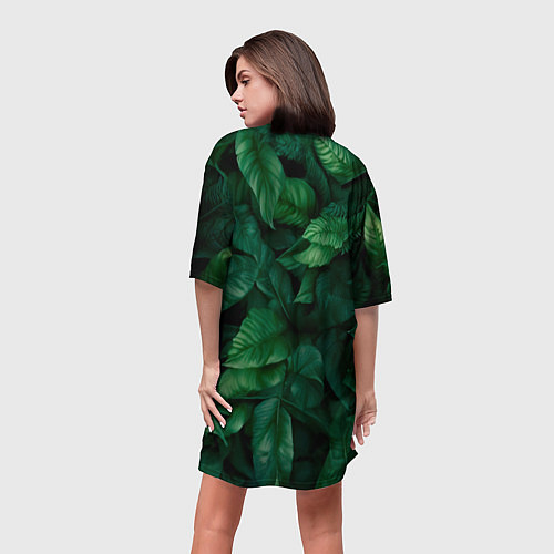Женская длинная футболка Горилла в кустах джунгли / 3D-принт – фото 4