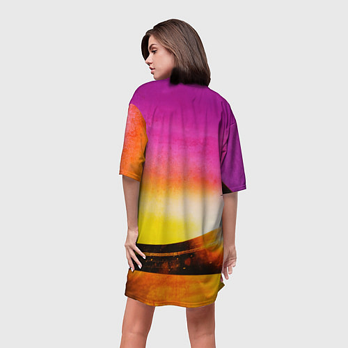 Женская длинная футболка Queen Фредди Меркьюри / 3D-принт – фото 4