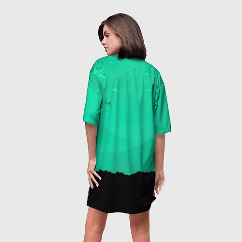 Женская длинная футболка Тенген Узуй Клинок, рассекающий демонов / 3D-принт – фото 4