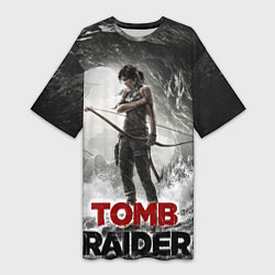 Женская длинная футболка Rise of the tomb rider