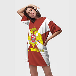 Футболка женская длинная Росгвардия - герб, цвет: 3D-принт — фото 2