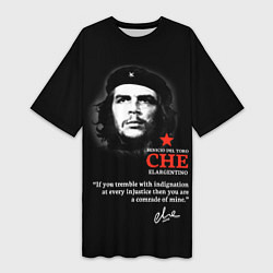 Женская длинная футболка Che Guevara автограф