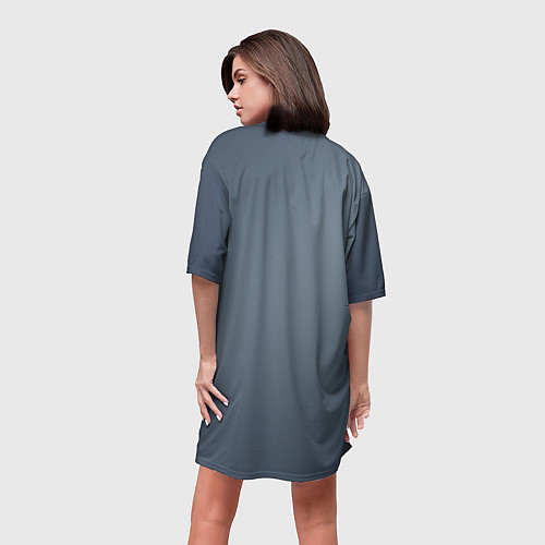 Женская длинная футболка Мордочка маленького енота / 3D-принт – фото 4