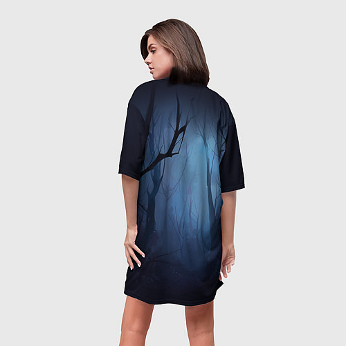 Женская длинная футболка Ведьмак - Генри Кавилл / 3D-принт – фото 4