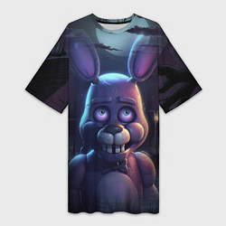 Женская длинная футболка Bonnie FNAF