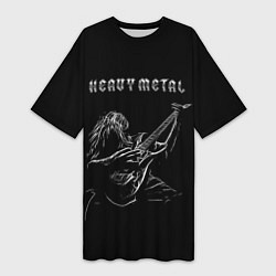 Женская длинная футболка Heavy metal metalhead