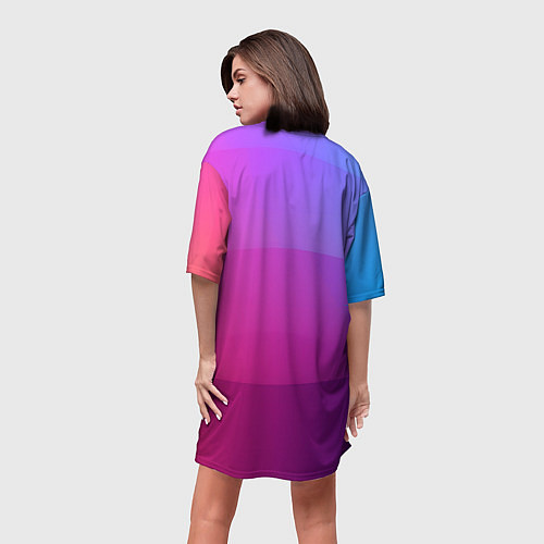 Женская длинная футболка Chat GPT / 3D-принт – фото 4