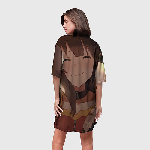 Женская длинная футболка Коносуба Мэгумин / 3D-принт – фото 4